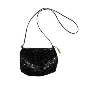 1990s Vintage Whiting & Davis Black Chainmeal Beaded Crossbody Bag